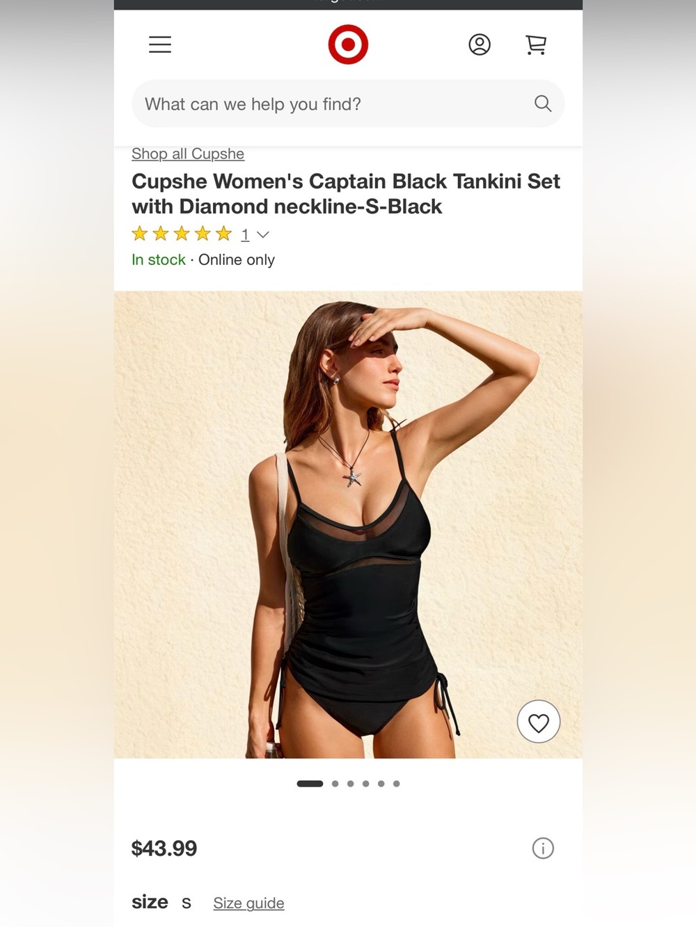 Cupshe Captain Black Tankini Set - Picture 7 of 10